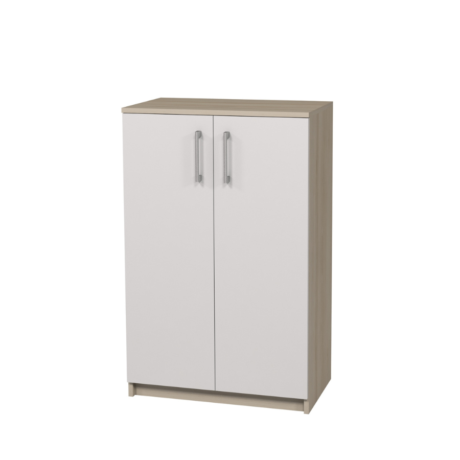 Закрита 2-х дверна шафа, з полицями, матеріал корпусу - ЛДСП, для зберігання речей, АЛМАНТ, 702х405х1105 мм.